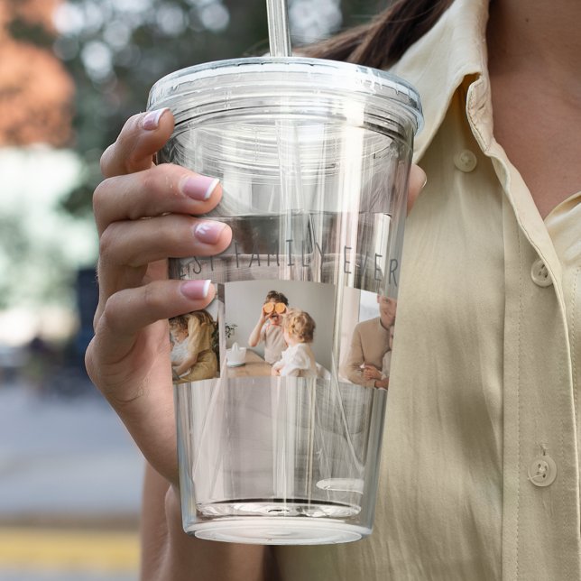 Modern Collage Photo & Best Family - någonsin bäst Take Away Mugg (Skapare uppladdad)