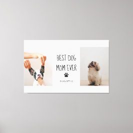 Modern Collage Photo Best Mamma Hund någonsin Canvastryck