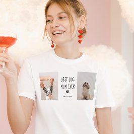 Modern Collage Photo Best Mamma Hund någonsin T Shirt