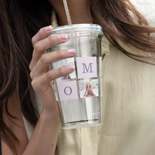 Modern Collage Photo Best Mamma Lila Gift Take Away Mugg