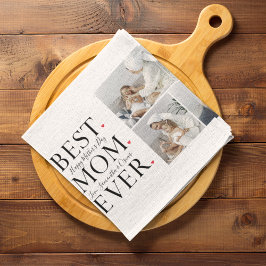 Modern Collage Photo Best Mamma Mors dag Kökshandduk