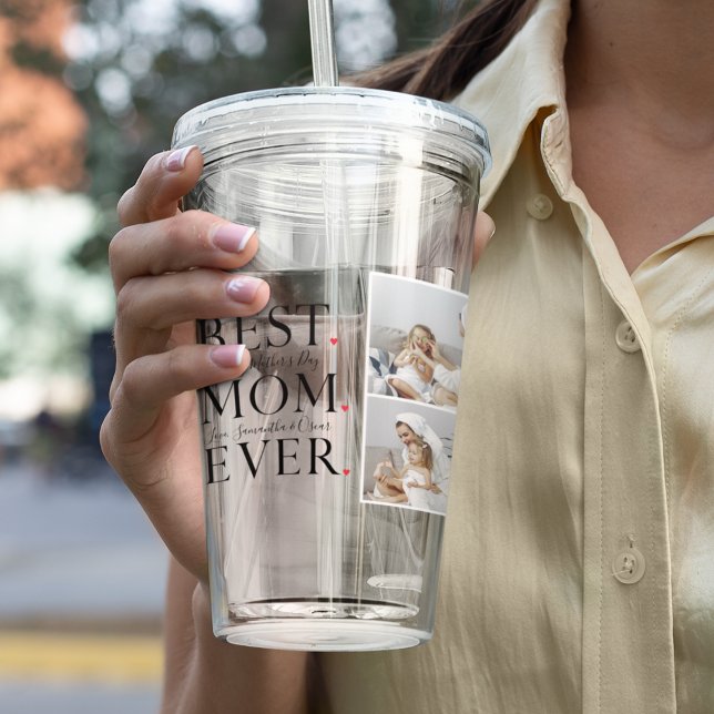Modern Collage Photo Best Mamma Mors dag Take Away Mugg (Skapare uppladdad)