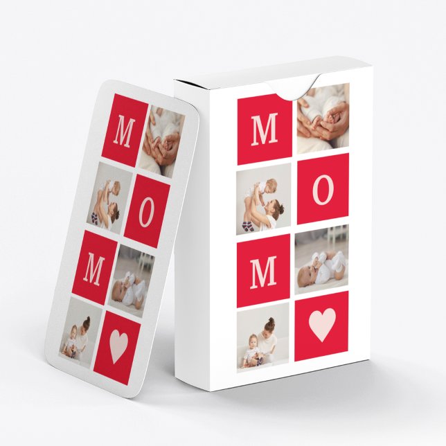 Modern Collage Photo & Best Mamma någonsin Gift Casinokort (Skapare uppladdad)