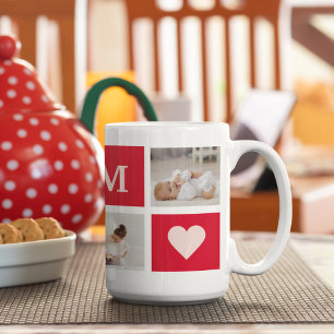 Modern Collage Photo & Best Mamma någonsin Gift Kaffemugg