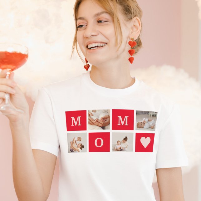 Modern Collage Photo & Best Mamma någonsin Gift T Shirt (Skapare uppladdad)