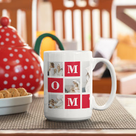 Modern Collage Photo Best Mamma någonsin Red Gifts Kaffemugg