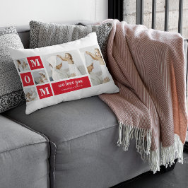 Modern Collage Photo Best Mamma någonsin Red Gifts Lumbarkudde