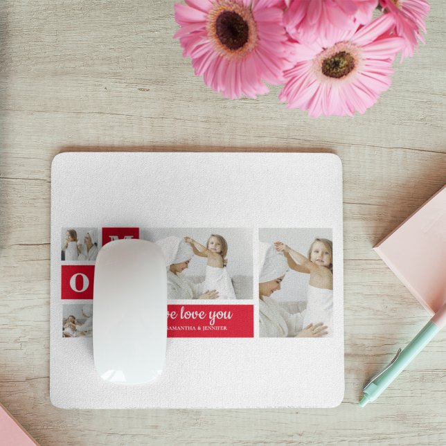 Modern Collage Photo Best Mamma någonsin Red Gifts Musmatta (Skapare uppladdad)