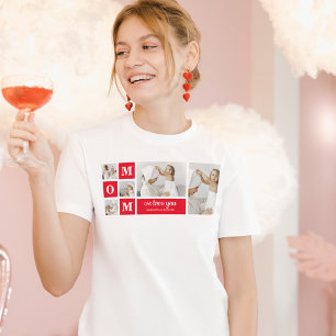 Modern Collage Photo Best Mamma någonsin Red Gifts T Shirt