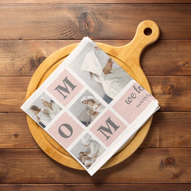 Modern Collage Photo Best Mamma Rosa Gift Kökshandduk (Skapare uppladdad)