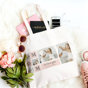 Modern Collage Photo Best Mamma Rosa Gift Tygkasse