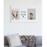 Modern Collage Photo Best Pappa Hund någonsin Canvastryck<br><div class="desc">"Inledning "Bästa Pappa Hund någonsin"! Detta moderna kollage-foto fångar upp hjärtebanden mellan ett kärleksfullt far och hans hårig följeslagare. Från långa promenader i parken till mysiga nätter på soffan är denna dynamiska duo oskiljbar. Genom tjockt och tunt har de varandras ryggar och en oförstörbar koppling. Detta kollage är en hyllning...</div>