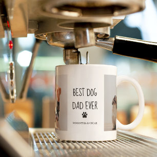 Modern Collage Photo Best Pappa Hund någonsin Kaffemugg