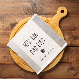 Modern Collage Photo Best Pappa Hund någonsin Kökshandduk