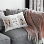 Modern Collage Photo Best Pappa Hund någonsin Lumbarkudde<br><div class="desc">"Inledning "Bästa Pappa Hund någonsin"! Detta moderna kollage-foto fångar upp hjärtebanden mellan ett kärleksfullt far och hans hårig följeslagare. Från långa promenader i parken till mysiga nätter på soffan är denna dynamiska duo oskiljbar. Genom tjockt och tunt har de varandras ryggar och en oförstörbar koppling. Detta kollage är en hyllning...</div>