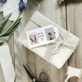 Modern Collage Photo Best Pappa Hund någonsin Presentetikett