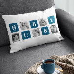Modern Collage Photo Blue Bästa Hubby någonsin Gif Lumbarkudde<br><div class="desc">"Modern Collage Photo Blue Best Hubby All Gift" är en fotogåva av personlig som visar en samling bilder med de bästa stunderna som delas mellan dig och ditt älskade make. Den här versionen har ett blått tema, skapar det som ett tillägg till en dekoration i snyggt och contemporary.Den här presenten...</div>