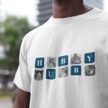 Modern Collage Photo Blue Bästa Hubby någonsin Gif T Shirt<br><div class="desc">"Modern Collage Photo Blue Best Hubby All Gift" är en fotogåva av personlig som visar en samling bilder med de bästa stunderna som delas mellan dig och ditt älskade make. Den här versionen har ett blått tema, skapar det som ett tillägg till en dekoration i snyggt och contemporary.Den här presenten...</div>