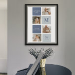 Modern Collage Photo & Blue Lycklig Fars dag Gift Poster<br><div class="desc">Modern Collage Photo & Blue Lycklig Fars dag Gift är en personlig och tankfull present för att fira den speciella mannen i ditt liv på Fars dag. Presenten innehåller ett vackert designat kollage-foto ram med plats för många bilder, vilket gör att du kan fånga och visning dina favoritminnen med far.Meddelandet...</div>