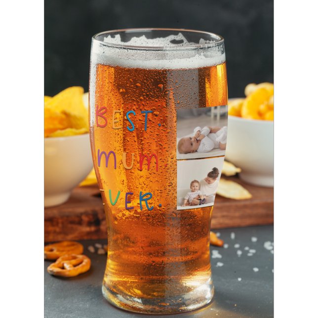 Modern Collage Photo & Colorful Best Morsa någonsi Glaskopp (Skapare uppladdad)