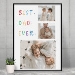 Modern Collage Photo Colorful Best Pappa någonsin  Poster<br><div class="desc">"Modern Collage Photo Colorful Best Pappa någonsin Gift" är en personlig och unik present till alla pappa som förtjänar att firas. Presenten är ett kollage foto bestående av flera enskilda bilder som har arrangerats omsorgsfullt för att skapa en bedövning och öga-fångstdesign. Presenten är ett underbart sätt att visa uppskattning och...</div>