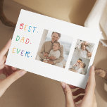 Modern Collage Photo Colorful Best Pappa någonsin  Vykort<br><div class="desc">"Modern Collage Photo Colorful Best Pappa någonsin Gift" är en personlig och unik present till alla pappa som förtjänar att firas. Presenten är ett kollage foto bestående av flera enskilda bilder som har arrangerats omsorgsfullt för att skapa en bedövning och öga-fångstdesign. Presenten är ett underbart sätt att visa uppskattning och...</div>