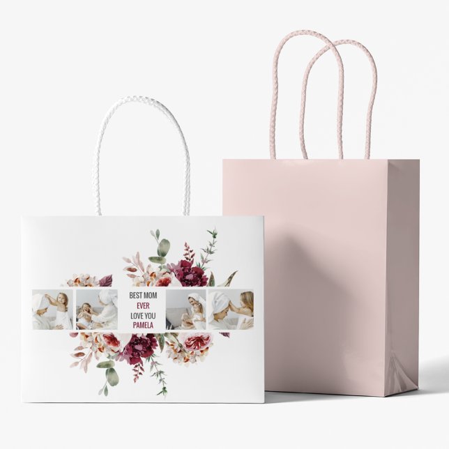 Modern Collage Photo Flowers Ram Best Mamma Gift (Skapare uppladdad)