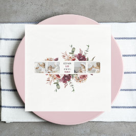 Modern Collage Photo Flowers Ram Best Mamma Gift Pappersservett