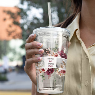 Modern Collage Photo Flowers Ram Best Mamma Gift Take Away Mugg