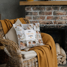 Modern Collage Photo Happy thanksgiving Grandma Kudde