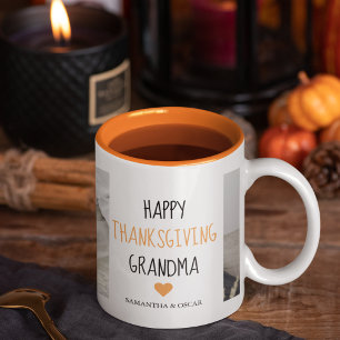 Modern Collage Photo Happy thanksgiving Grandma Mugg