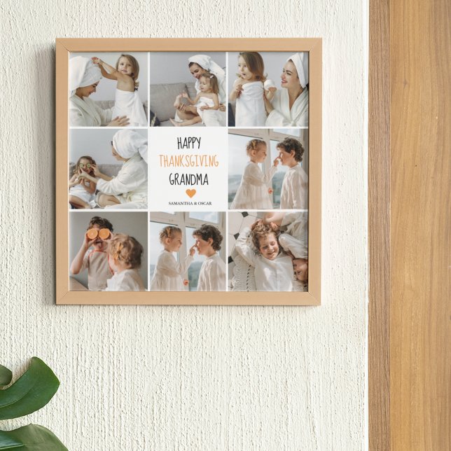 Modern Collage Photo Happy thanksgiving Grandma Poster (Skapare uppladdad)