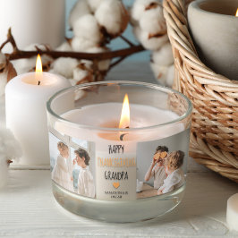 Modern Collage Photo Happy thanksgiving Grandpa Rektangulärt Klistermärke