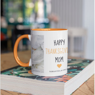 Modern Collage Photo Happy thanksgiving Mamma Mugg