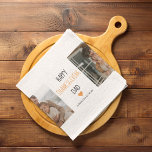 Modern Collage Photo & Happy thanksgiving Pappa Kökshandduk<br><div class="desc">Modern Collage Photo Gift för Thanksgiving dag. Bästa gåva till Pappa</div>