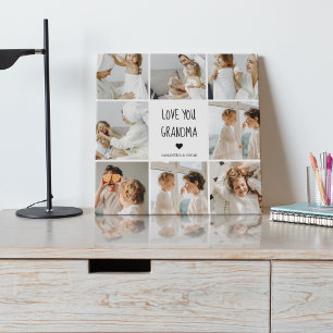 Modern Collage Photo Kärlek You Grandma Best Gift Canvastryck