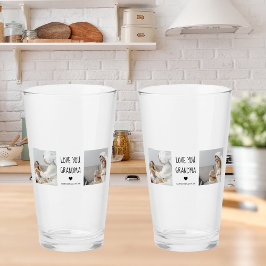 Modern Collage Photo Kärlek You Grandma Best Gift Glaskopp