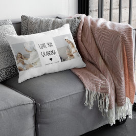 Modern Collage Photo Kärlek You Grandma Best Gift Lumbarkudde