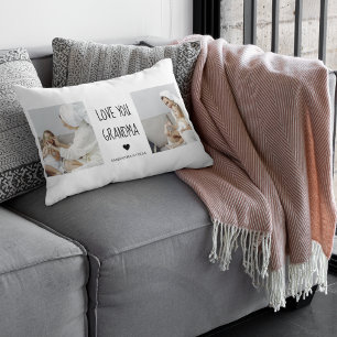 Modern Collage Photo Kärlek You Grandma Best Gift Lumbarkudde