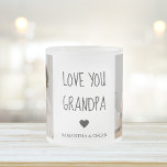 Modern Collage Photo Kärlek You Grandpa Best Gift Frostad Glasmugg<br><div class="desc">Modern Collage Photo Kärlek You Grandpa Best Gift</div>