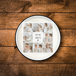 Modern Collage Photo Kärlek You Grandpa Best Gift Pappersservett