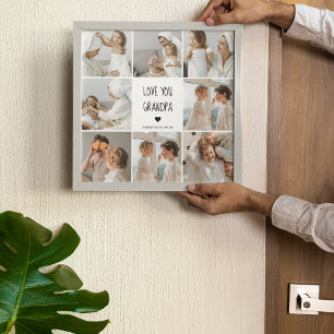 Modern Collage Photo Kärlek You Grandpa Best Gift Poster