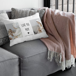 Modern Collage Photo Kärlek You Mamma Best Gift Lumbarkudde