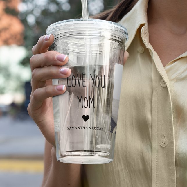 Modern Collage Photo Kärlek You Mamma Best Gift Take Away Mugg (Skapare uppladdad)