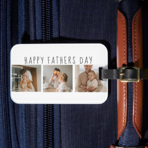 Modern Collage Photo & Lycklig Fars dag Best Gift Bagagebricka