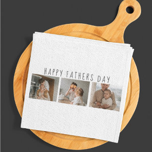 Modern Collage Photo & Lycklig Fars dag Best Gift Kökshandduk