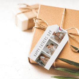 Modern Collage Photo & Lycklig Fars dag Best Gift Presentetikett