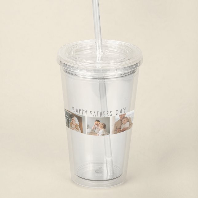 Modern Collage Photo & Lycklig Fars dag Best Gift Take Away Mugg (Skapare uppladdad)