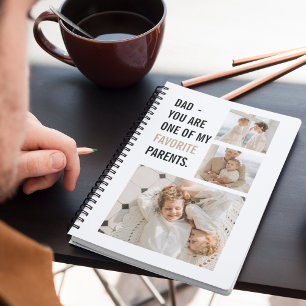 Modern Collage Photo & Lycklig Fars dag Gift Anteckningsbok