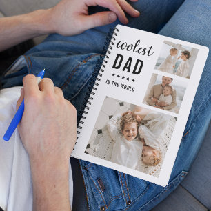 Modern Collage Photo Lycklig Fars dag Gift Anteckningsbok